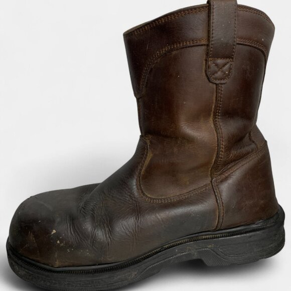 Herman Survivors Men's 10 Leather Steel Toe Waterproof Boots Cowboy Work Biker - Picture 5 of 14